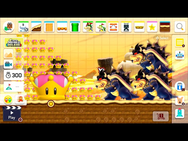 New Super Mario Bros. U Deluxe - NO LIMITS! Super Mario Maker 2 - Experiment!
