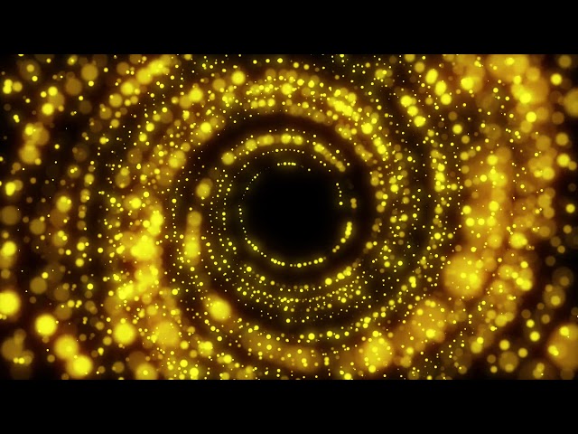 VJ LOOP, TikTok Trend, Lights VJ Motion Background, Golden Particles Light Tunnel