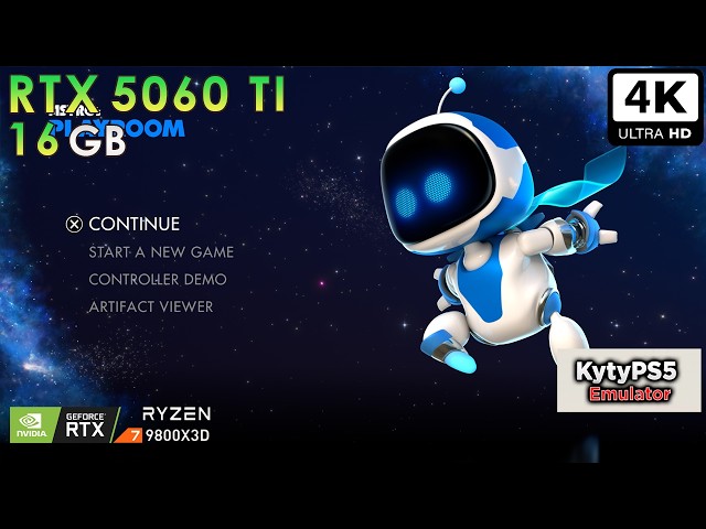 Astro's Playroom | KytyPs5 Emulator | RTX 5060 Ti 16GB | R7 9800X3D | Amazing 60FPS Performance!!!