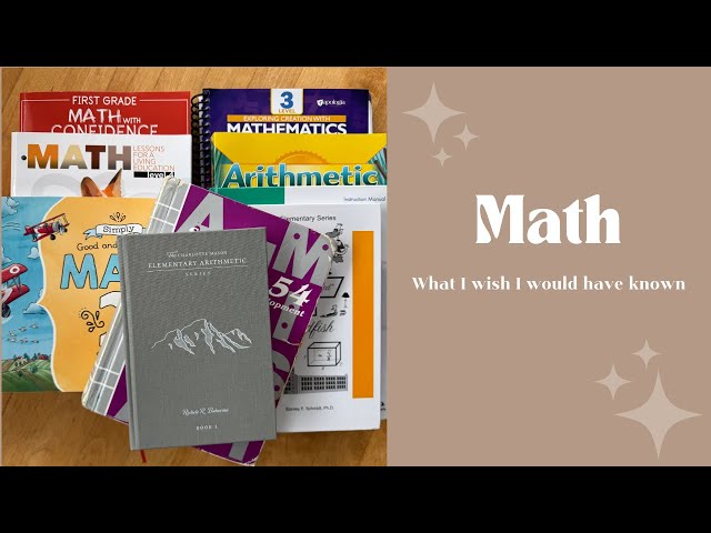 Math: What I wish I knew in the beginning 