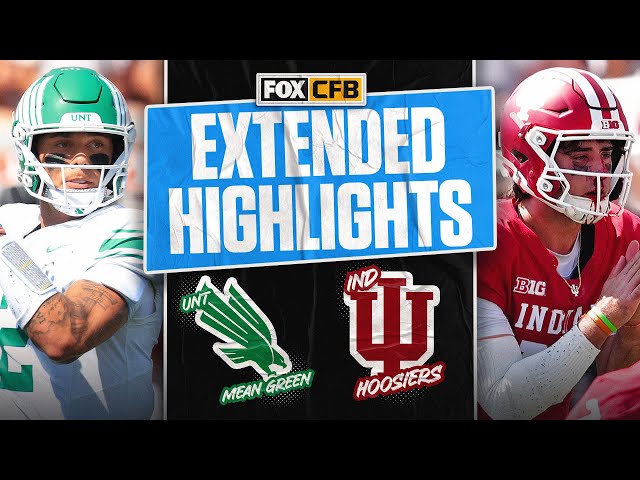 North Texas Mean Green vs No. 6 Indiana Hoosiers Highlights 🏈 FOX College Football