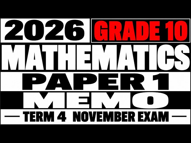 2026 Grade 10 Mathematics Paper 1 Memo  Term 4 November Exams  THUNDEREDUC, 2026 memo mathematics p