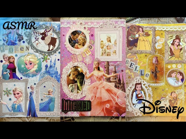 ✨Disney Compilation Scrapbooking | ASMR Journal With Me | Relax & Create✨