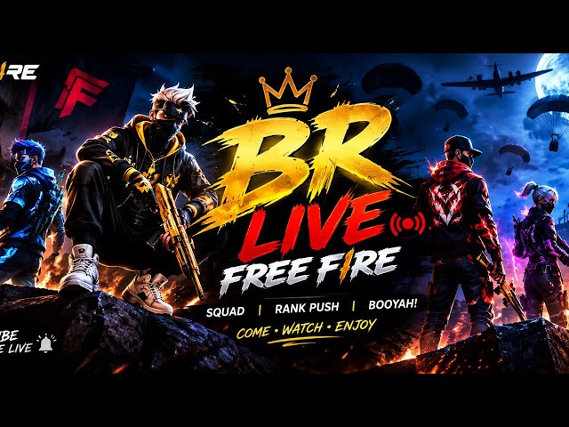 🔥 FREE FIRE BR RANK LIVE 🔥 | EPIC SQUAD GAMEPLAY |#FreeFire #japanchaltehuekadmosebijlibanarahahai