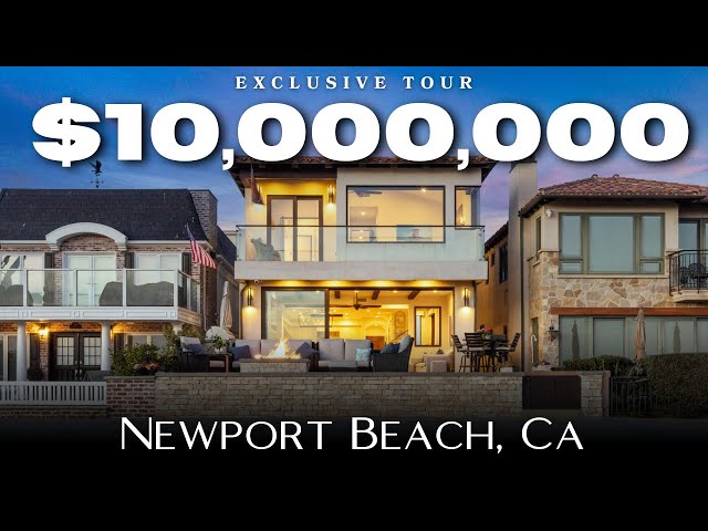 Touring an Oceanfront Home in Newport Beach with a MASSIVE patio and an ELEVATED lot
