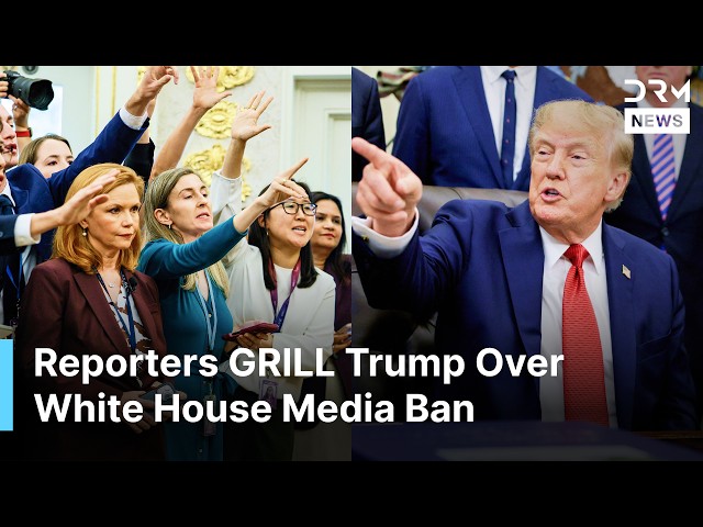 Trump GRILLED By Reporters Over CNN, MS NOW and Politico White House Media Ban | AC1N