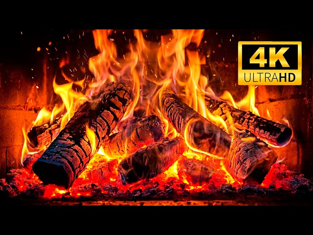 🔥 Камин для долгого сна — Уютный свет и едва уловимое потрескивание 4K