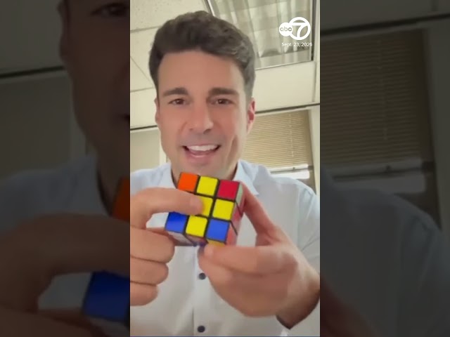 ABC7 Chicago's Greg Dutra attempts Rubik's cube after 6-year-old girl breaks world record