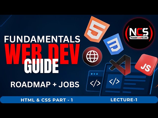 HTML CSS Part 1 Lecture 1 | Fundamentals of Web Development & Types of Jobs | NaseebCodeStudio