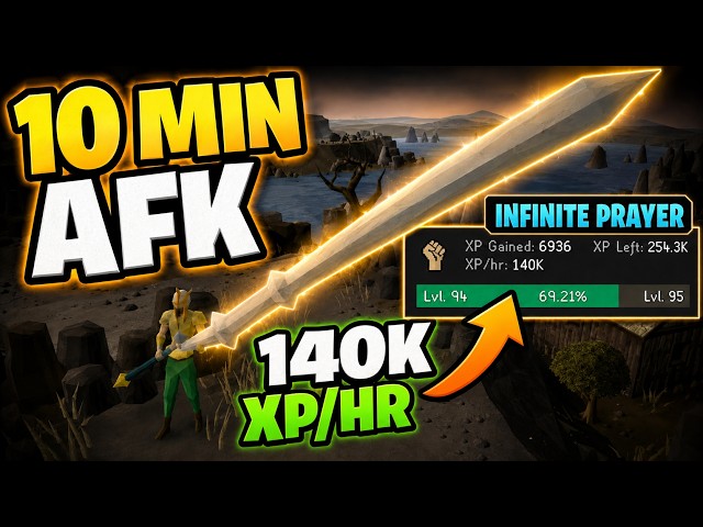 OSRS 140K+ xp/h FULL AFK Melee Training guide using Hallowfell (1 click every 10 min)