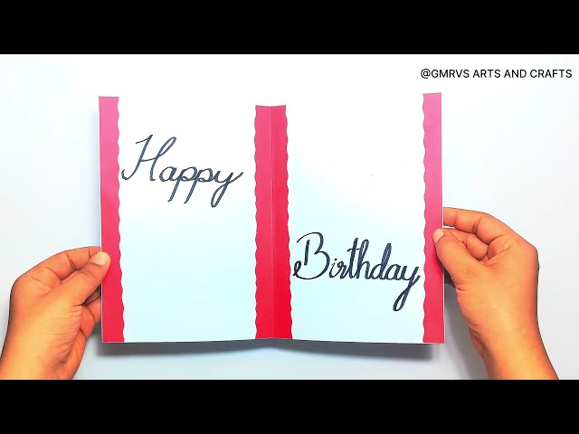 EASY PRINTED HAPPY BIRTHDAY GREETING CARD|GMRVS ARTS AND CRAFTS| #happybirthdaycard #happybirthday