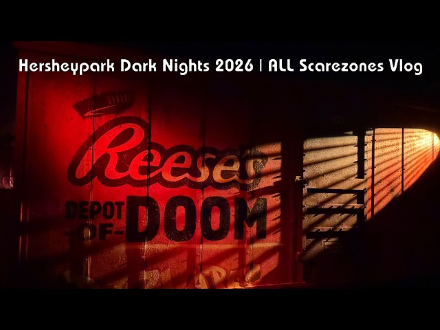 🎃 Hersheypark Dark Nights 2026 | ALL Scarezones Vlog 👻 Halloween After Dark!es