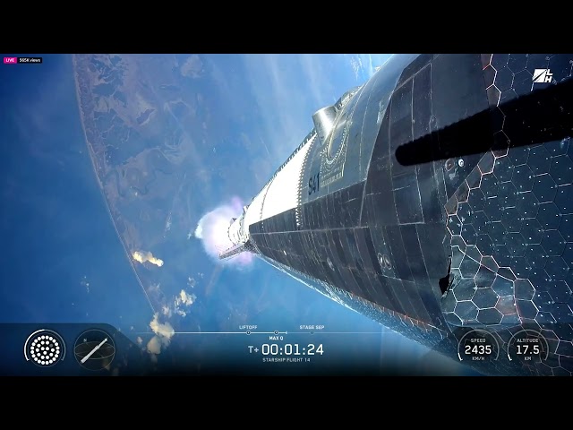 LIFTOFF! SpaceX launches Starship Flight 14