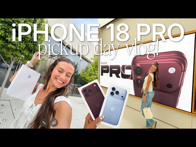 buying the NEW iphone 18 pro at the apple store!! *apple store vlog & glacier iPhone 18 pro pickup!*