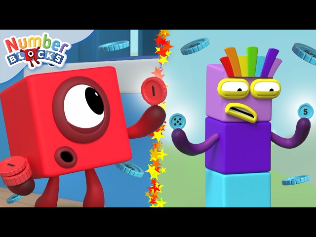 How Many Coins Do You Need? | Learn to Count for Kids Compilation | Number Cartoon | Numberblocks