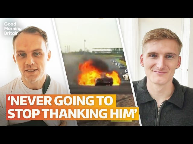 Racing driver reunited with hero opponent who saved his life after 'shocking' high speed crash