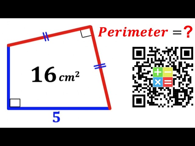 Can you find Perimeter of the Quadrilateral? | (Area) | #math #maths | #geometry