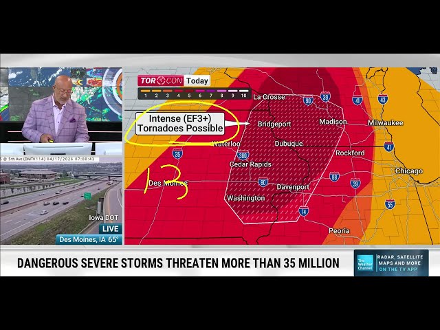 Jim Cantore Says Intense EF-3+ Tornadoes Possible in the Midwest on Friday