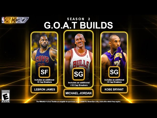 THE SEASON 2 "GOAT" BUILDS + REWARDS on NBA 2K27..