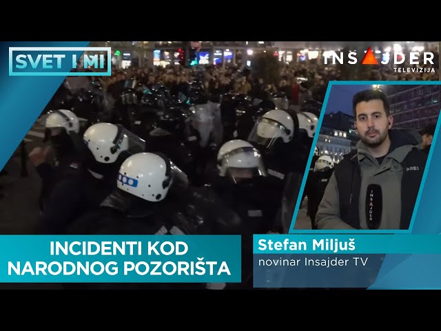 Pripadnici policije intervenisali kod Narodnog pozorišta