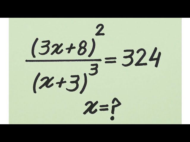 Only genius can solve this Algebra equation | Math olympiad mathematics 