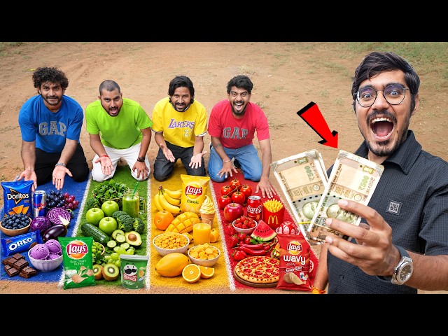 ₹100,000 A to Z Color Food Challenge🍔 | Eat Colored Food and Win One Lakh