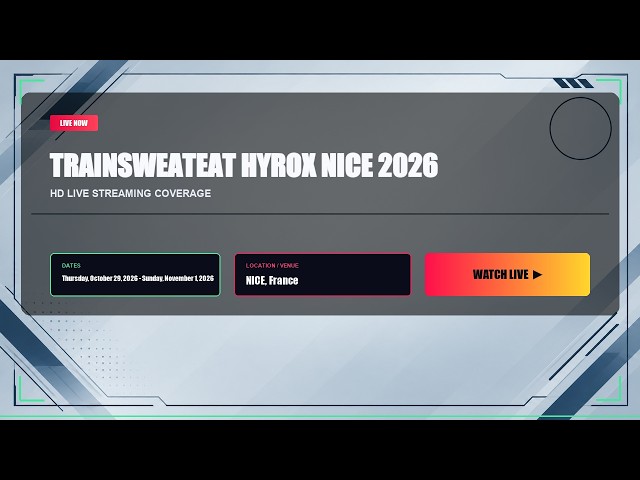 𝕃𝕚𝕧𝕖'𝕊𝕋ℝ𝔼𝔸𝕄!! TRAINSWEATEAT HYROX NICE 2026 ~ LIVEᴴᴰ