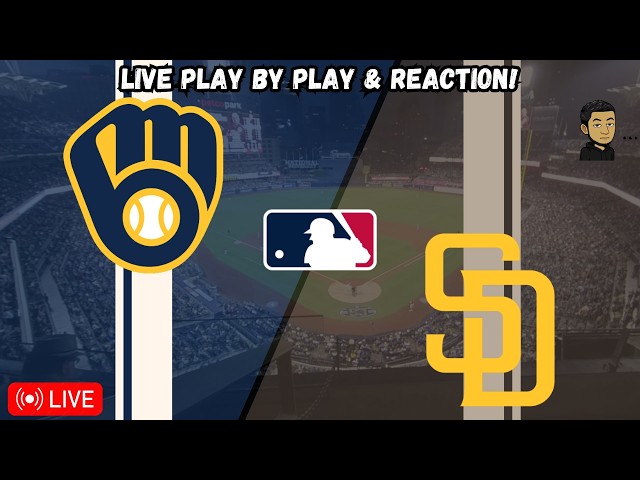 Milwaukee Brewers vs San Diego Padres | MLB Livestream Live Radio Broadcast