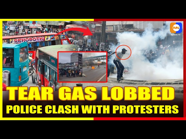 TEAR GAS: As Police Clash With Protesters As Matatu Strike Paralyses Nairobi & Thika Road