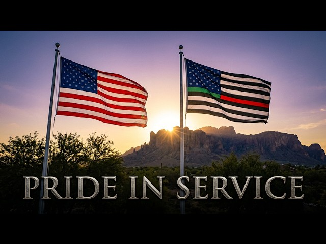 Old Glory & the Thin Green/Red Line Flag 🇺🇸 | East Mesa, Arizona