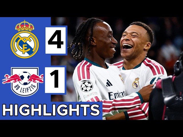 ⚪️Real Madrid vs RB Leipzig (4-1) Extended HIGHLIGHTS | UEFA Champions League