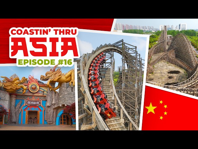 Riding an EXTREME Wooden Roller Coaster and INSANE Dark Rides at China's Oriental Heritage Park!