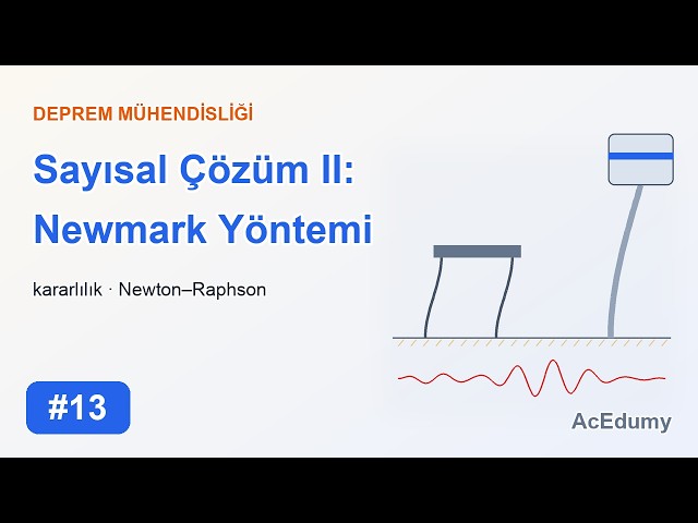 Deprem Mühendisliği #13 | Sayısal Çözüm II: Newmark Yöntemi ve Newton–Raphson