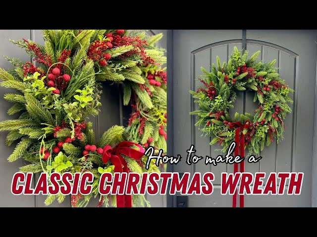 How to make a bright classic Christmas wreath fast and easy