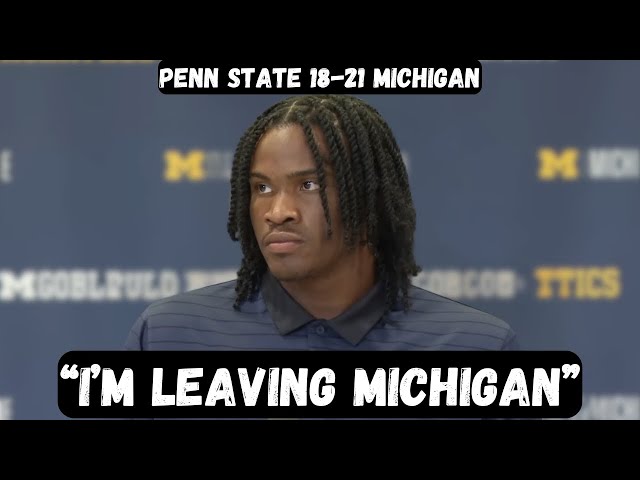 Bryce Underwood is LEAVING Michigan after getting BENCHED - Post Game Interview vs Penn State
