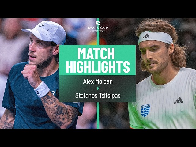 HUGE Duel! 🤺 | Alex Molcan v Stefanos Tsitsipas | Davis Cup World Group I 2026