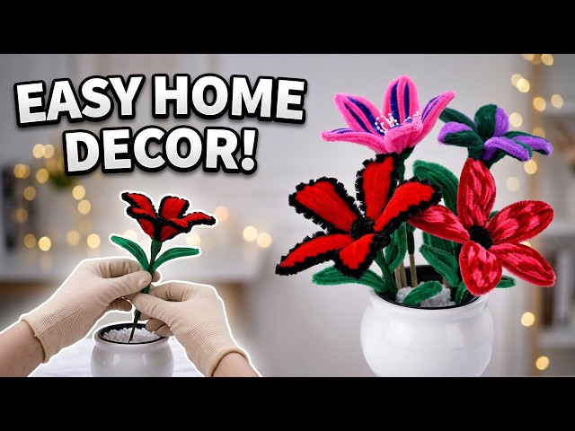 DIY Pipe Cleaner Bouquet: Easy craft for home decor!