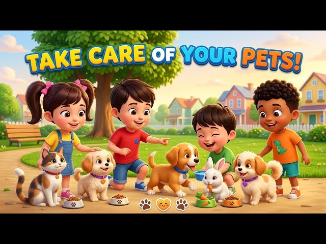 Kids Cartoon | Taking Care of Our Pets | Pet Care & Responsibility for Kids | Giggle Dreamland 