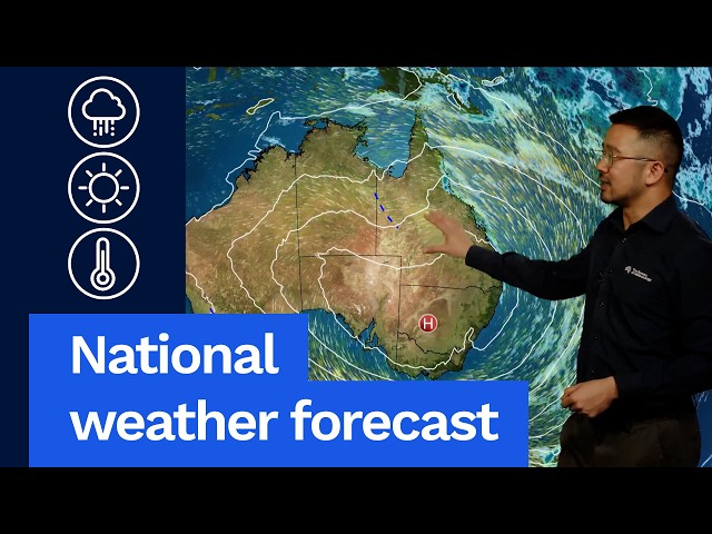 National Weather Forecast: Sunny in the east, cold front for Tasmania and WA
