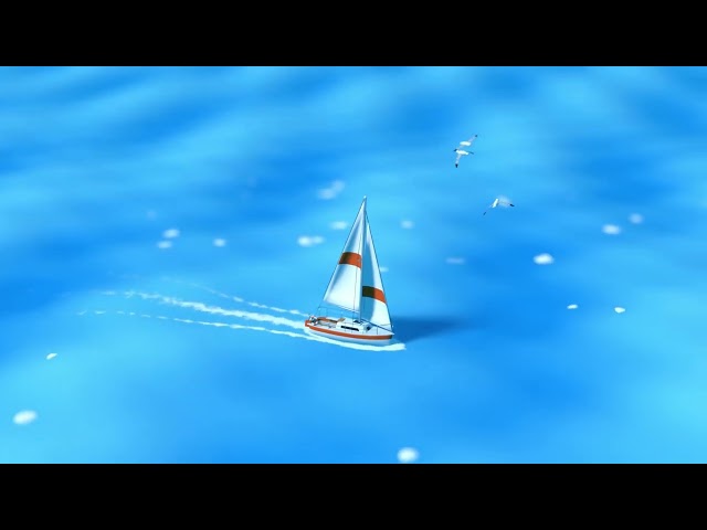 Tiny Sailboat – Seamless Infinite Loop  Blender Geometry Nodes 2 min