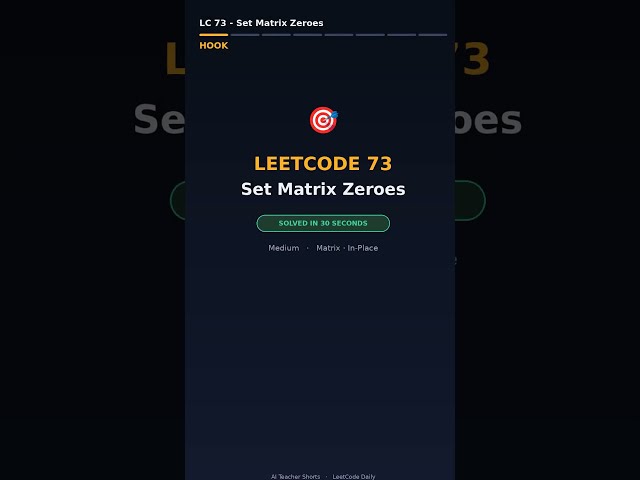 Leetcode73  Set Matrix Zeroes