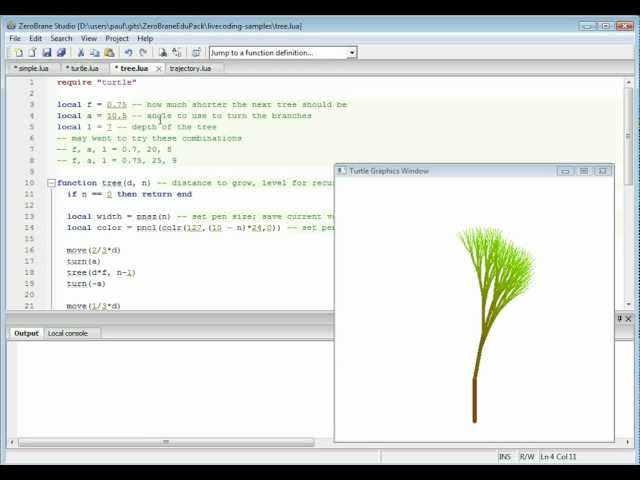 Live coding in Lua