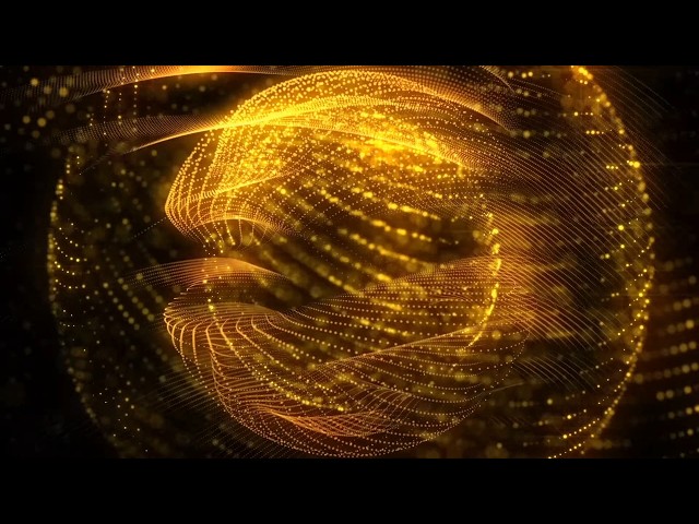 Gold Particle Sphere Background Seamless Loop 4K UHD Screen Effect