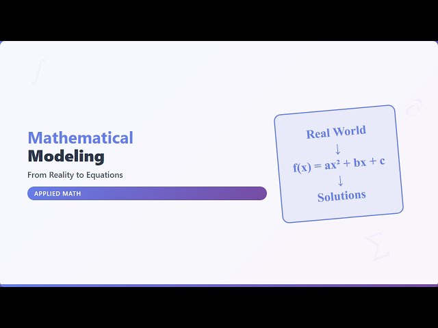 Mathematical Modeling: Introduction for Beginners