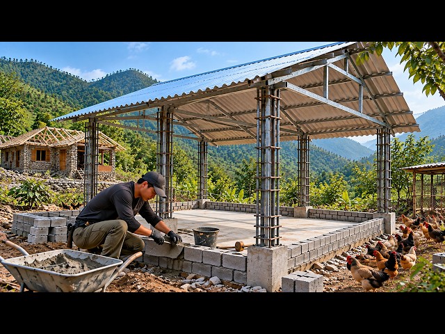 How to Build a Chicken Farm: Foundation & Roof | Self-Sufficient Mountain Life