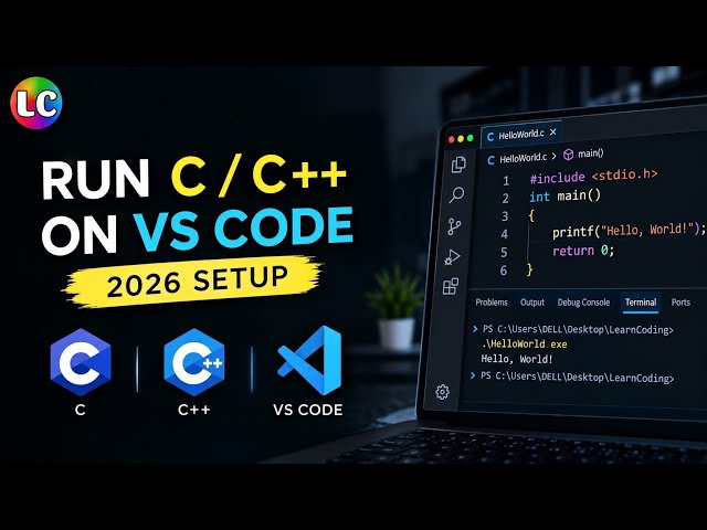 How To Setup C/C++ In VS Code | Installation & Example Code