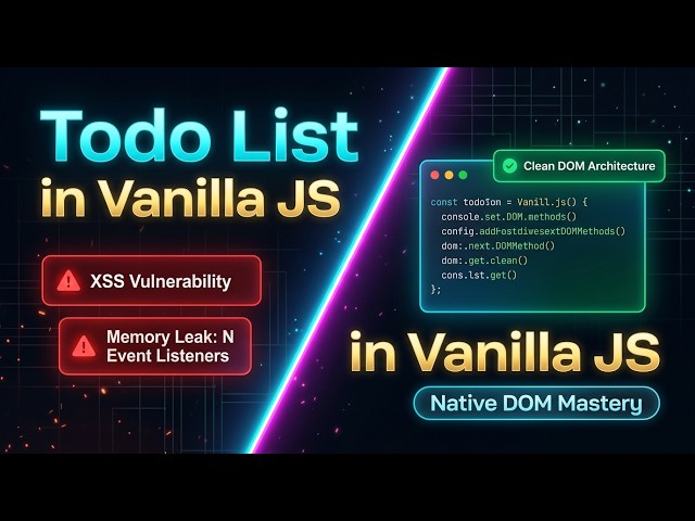 To-do List in Vanilla JavaScript | GFE 75 | Frontend Interview Deep Dive