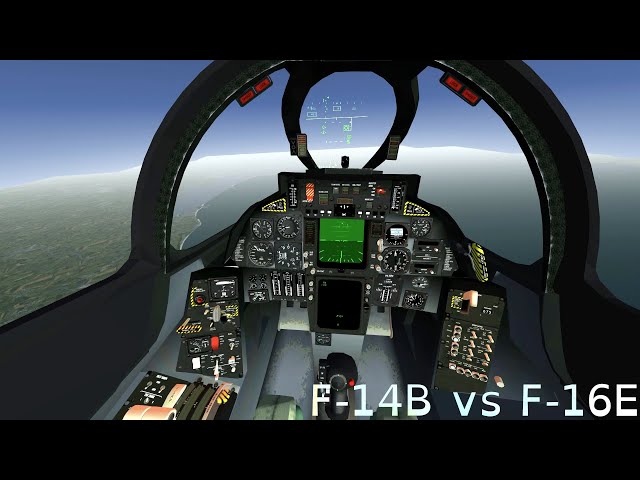 FLIGHTGEAR - F14B vs F-16E (Block 60) - BVR (Round 1/2)