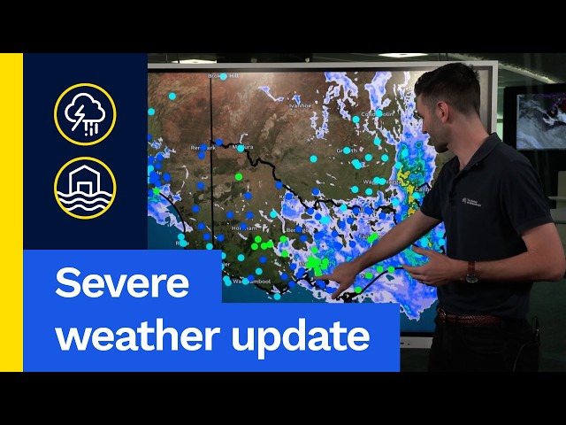 Severe Weather Update: Heavy rain and storms for Victoria, the ACT and NSW.