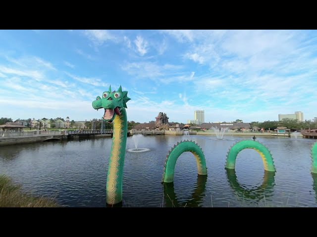 Legos Knight with Dragon at Disney Springs Orlando filmed in vr180